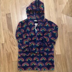 Hatley Navy Rainbow Hooded Bathrobe